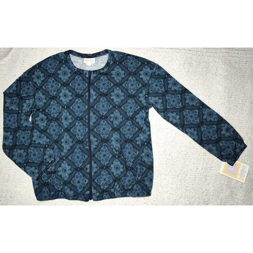LuLaRoe Girls Monroe Jacket Lot 3pc Sz 14 Lightweight‎ Bomber Full Zip Pockets - Picture 5 of 6